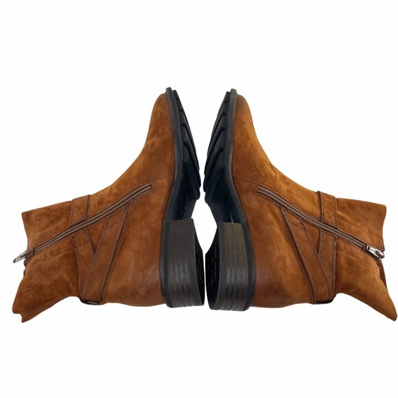 Paul Green Brown Ankle Boots with Buckle, Zipper, 9755-017 Size UK 3 (US 5.5) - Picture 5 of 7